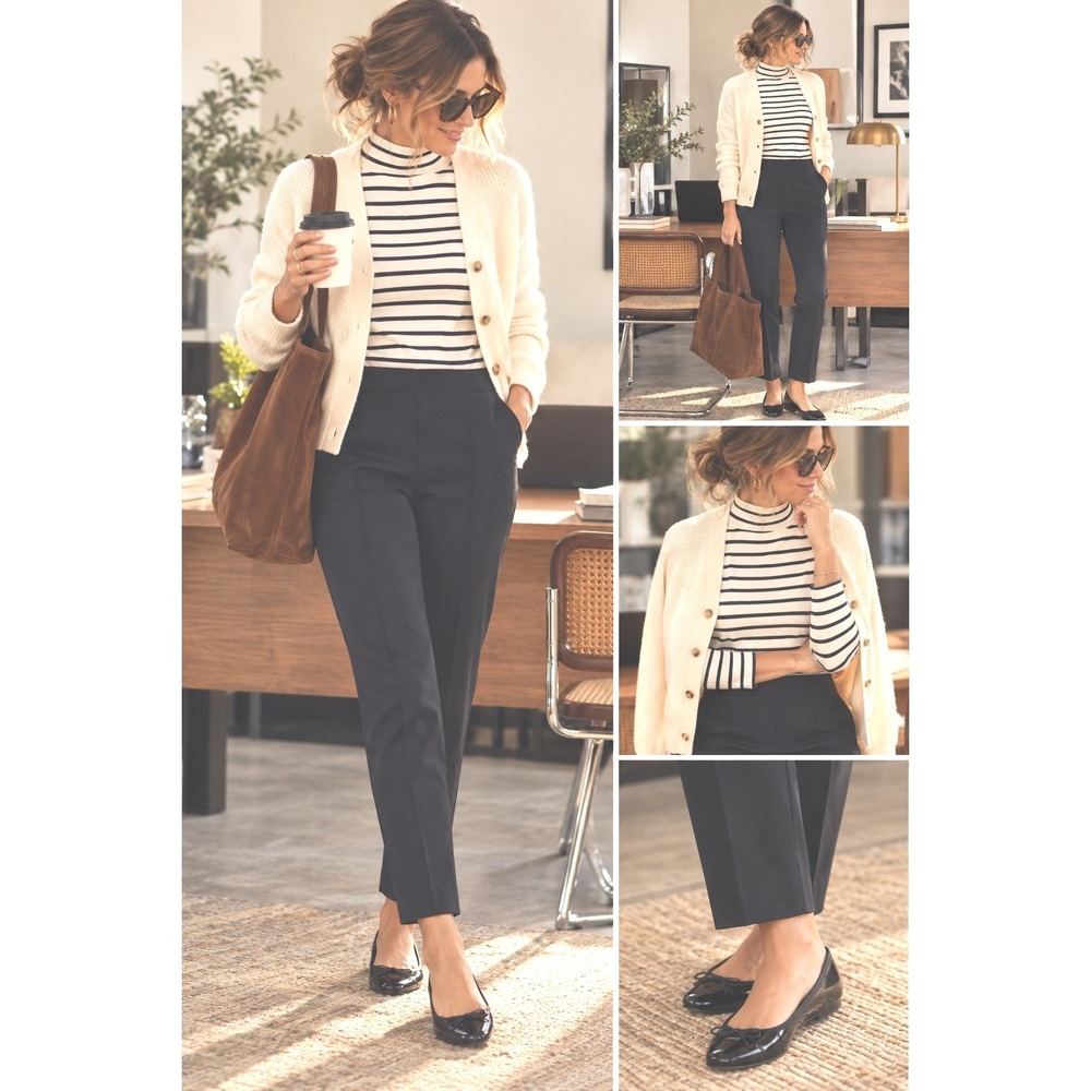 Vince sm ponte side zip elevated workwear navy EUC luxury stretch fitted fall ec